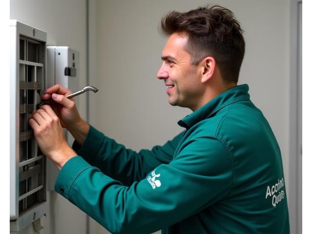 Técnico certificado da Açoriana Quente a realizar a manutenção de um sistema geotérmico