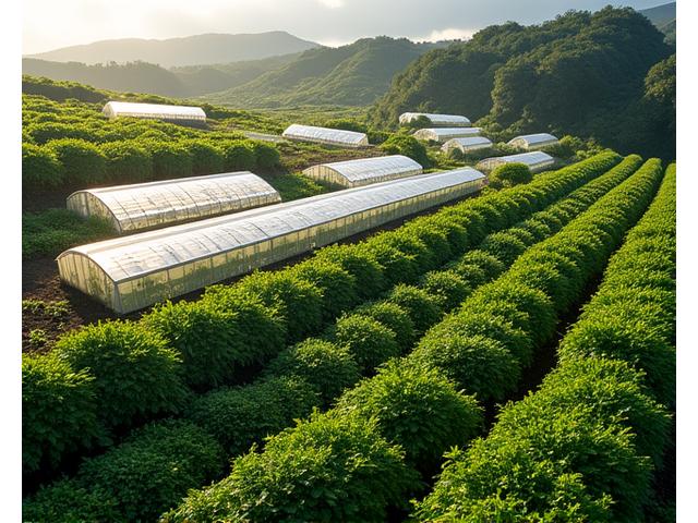 Estufa agrícola moderna em São Miguel