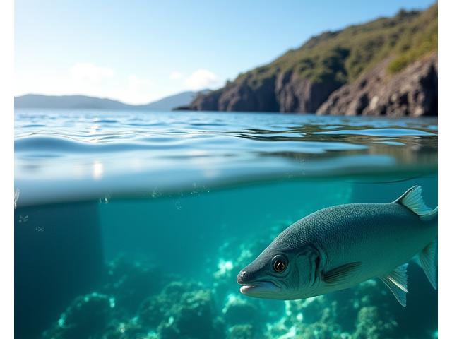 Pescador operando em instalação de aquacultura geotérmica