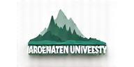 Logotipo de universidade açoriana fictícia em design moderno