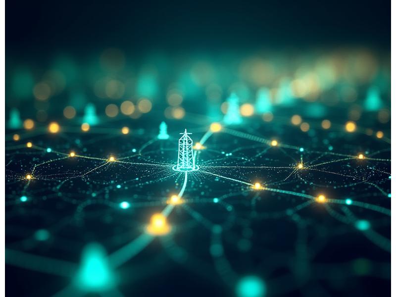Diagrama interconectado de uma smart grid com fluxos de energia de fontes renováveis para casas e indústrias