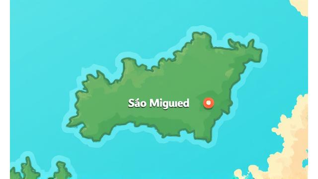 Mapa dos Açores com a localização da Açoriana Quente em Ponta Delgada