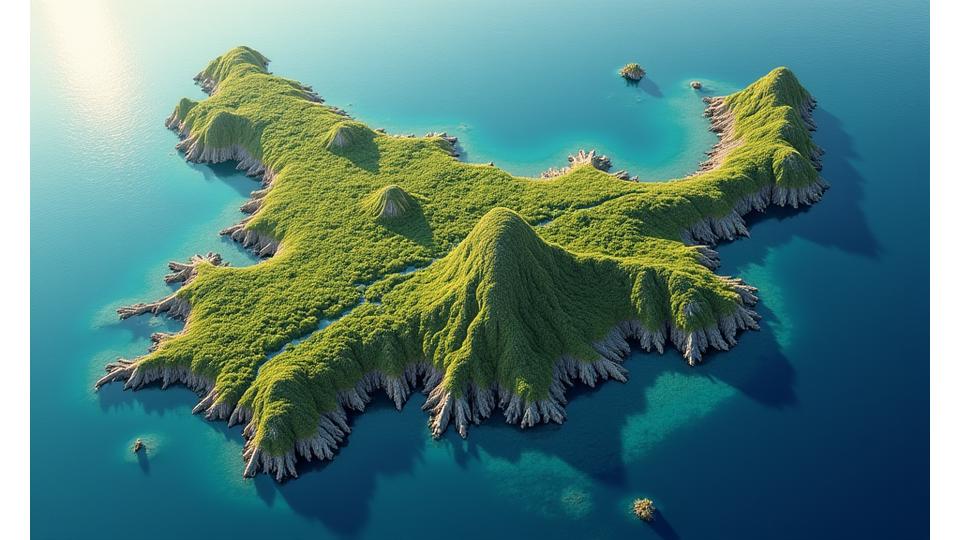Um mapa estilizado dos Açores com marcadores de localização e símbolos legais (malhete, balança), sobreposto a um fundo verde e azul que remete ao oceano e à natureza exuberante, com cores do brand.
